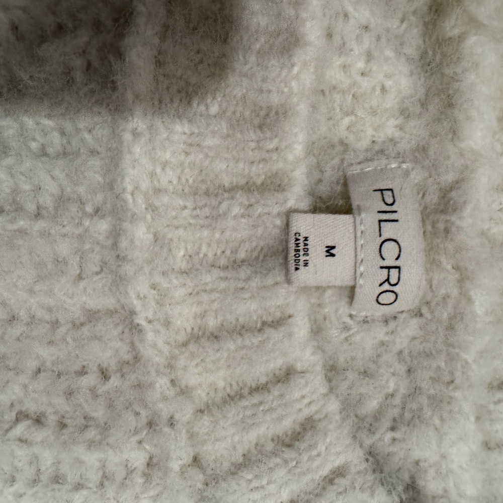 Pilcro Cream Crew Neck Sweater - Picture 2 of 2